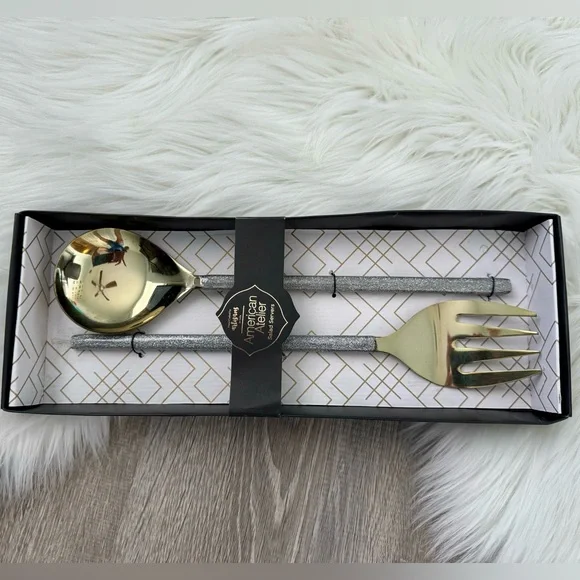NWT AMERICAN ATELIER Salad Server Set
Hand Crafted by artisans in India - Picture 2 of 5